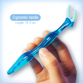 TEEsmile Evolutionary Clean Dental Flossers, Kit of Handle(s) Plus Refillable Heads (1 Mid-Length Handle, +100 Extra Strength Refills)