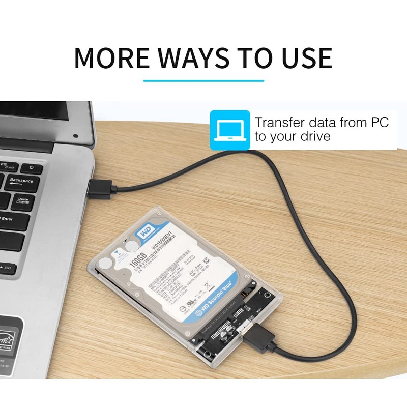 T Tersely 2.5-Inch SATA to USB 3.0 Tool-Free External Hard