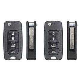 Replacement Flip Key Fob for Fiat 500X 2017 FCC 2ADFTFI5AM433TX Part Number FI5-AM433TX FI5AM433TX Pack of 2