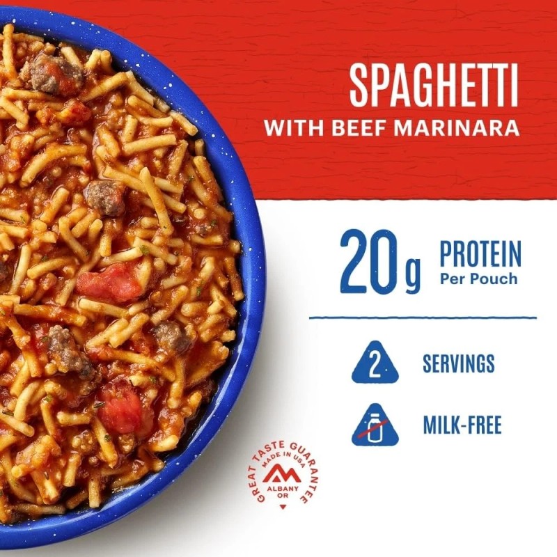 Mountain House Spaghetti with Beef Marinara Freeze Dried Camping Food