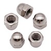 1/4-20 (30 PCS) Acorn Hex Cap Nuts Locknuts, 304 Stainless Steel, Bright Finish