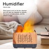 Humidifier 200ml Aroma Diffuser Wood Grain Flame Pattern Light Low