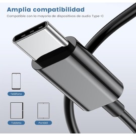 Auriculares Genéricos Cuino29, Negro, Alámbrico, USB Type-C, Intraurales, In Ear, 1.2m, Micrófono, Aislamiento de Ruido, Compatibles con Dispositivos USB C, 30 Días de Garantía