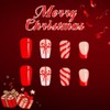 Christmas Press on Nails Medium Coffin Nails Press ons with