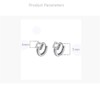 Mini Princess Round Cut CZ Small Hoop Cartilage Earrings for
