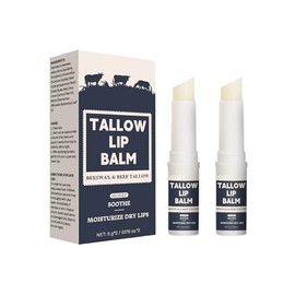 Tallow Lip Balm with Beeswax and Beef Tallow, Honey Flavour, 5g