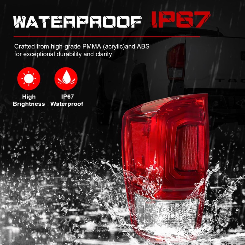 SINYATO INDUST Tail Light Housing for 2016-2023 Toyota Tacoma, Driver