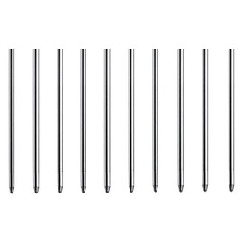 QZKJQDD Ballpoint Pen Refills, Replaceable Metal Ballpoint, Black Ink, Medium Point Refills for School and Office Supplies (10 Pcs)