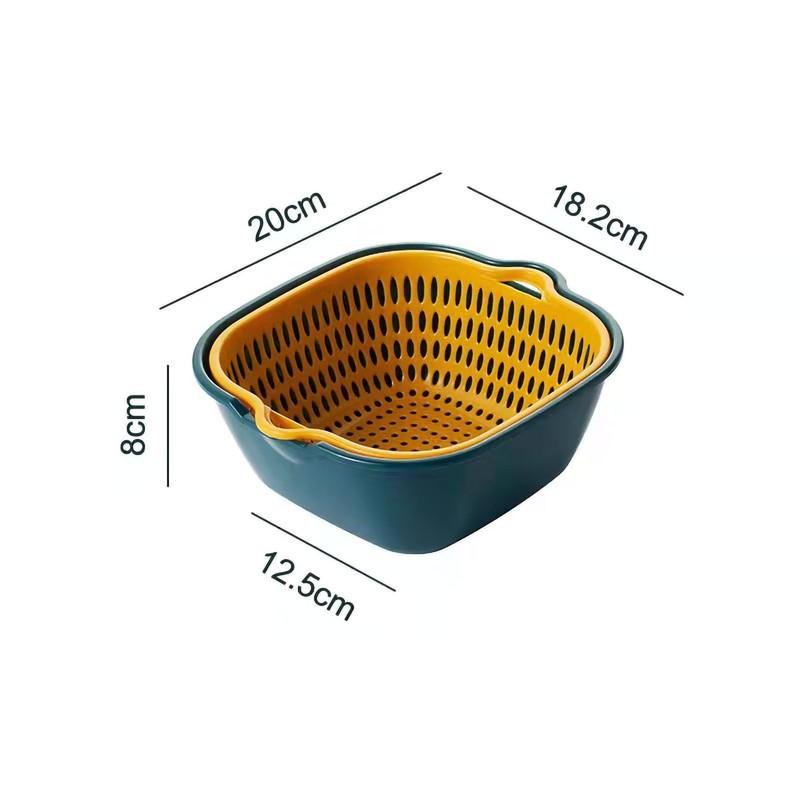 HAOHIZE Plastic Kitchen Strainer Bowl Set, Pasta Strainer Plastic, Sieve