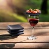 BambooMN Dual Use Bamboo Coasters/Wine Glass Topper, 4" - Vertical