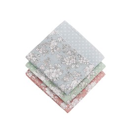 Houlife Women's Floral Handkerchiefs Pure Cotton 45 x 45 cm 3 Colours for Everyday Use - Colourful, 3 pieces.