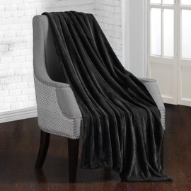 Dream Lab Plush 15lb Weighted Blanket with Removable & Washable Cover, Charcoal, 48" x 72"