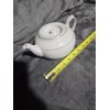 Unbranded White Teapots with Lids, Gold Pin Line Gold Trim