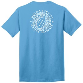 Koloa Surf Company Hawaiian Honu Turtle Heavyweight Tees -6XL-AquaBlue/w