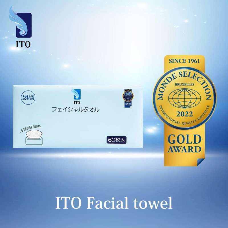 Facial Towels, ITO Face Towels, Pack of 60, Sensitive Skin,