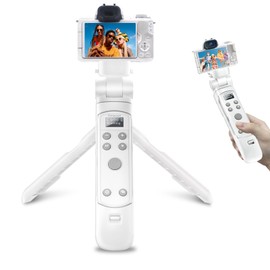 Hanpusen Shooting Grip with Remote Control - for Canon Camera Tripod - Rechargeable Wireless Shutter Release for R8/R10/R50/R100/M50/M200/M6 II/200D/250D/T7i/G5 X II/G7 X III/V10/V1, Replace HG-100TBR