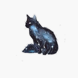 Galaxy Cat Sticker Outdoor Rated Vinyl Sticker Decal for Windows, Bumpers, Laptops or Crafts 5"