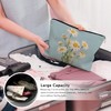 LIANGW Spring Floral Daisy Makeup Bag, Summer Cosmetic Bags for