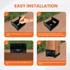 10PCS 4x4 Post Base for Concrete Heavy Duty Black E-Coated