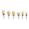 6Pcs Flush Trim Bit 6mm Shank Pattern Router with Bearing