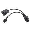 Power Plug Cable 30cm Y Shape IEC320 C6 Male to