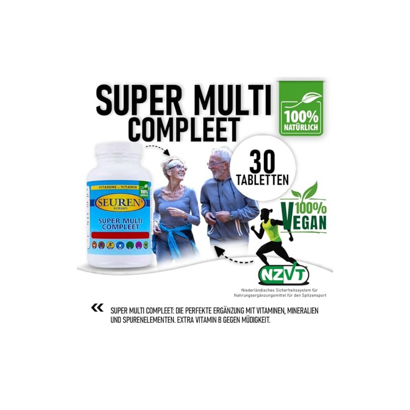 Seuren Nutrients | Super Multi Compleet | Multivitamins | 30