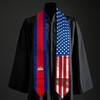 2025 Cambodia Flag and USA Flag Graduation Stole Graduation Sash