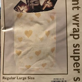 Hearts Instant Wrap Super Gift Sac Tag & Yarn Set 36'x 44"