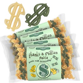 Pastabilities Fun Shaped Pasta for Kids - Thanks a Million - Dollar Sign Fun Theme, Non-GMO Natural Wheat and Vegetable Pasta, All-Natural, Kosher Certified, Made in the USA, (4 Pack, 14 Oz)