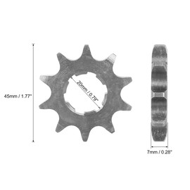 F FIERCE CYCLE 428 Chain 10T 20mm Motorcycle Front Engine Sprocket Titanium Tone for ATV UTV 110cc 125cc 140cc 150cc 160cc Engine