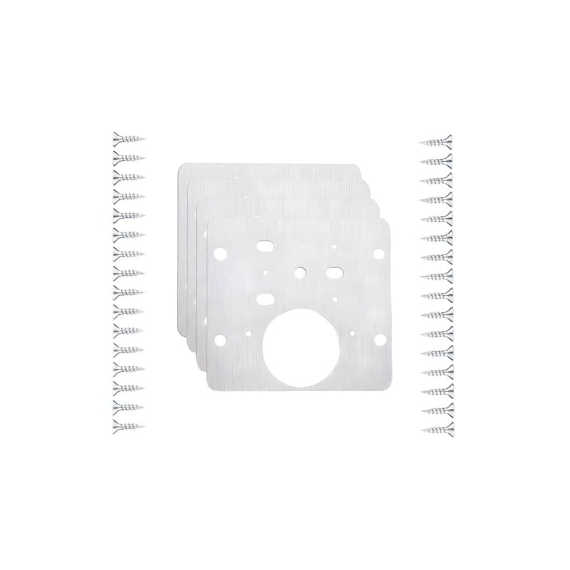8 Pack Cabinet Hinge Repair Plate,Kitchen Cupboard Hinge Repair Kit