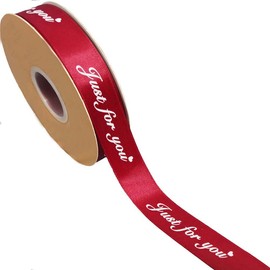 Qingxii Decorr - Cinta de satén para boda, Navidad, día de San Valentín, caja de regalo para manualidades (vino, 1 x 10 yardas)