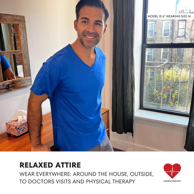 Inspired Comforts Camisa posoperatoria con Discreto Acceso a presión Lateral