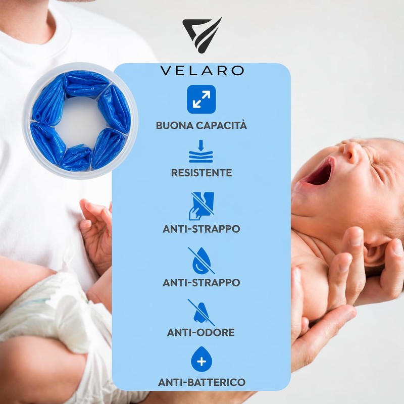 Ricariche Universali Mangia Pannolini, Sacchetti Antiodore Multistrato, Resistenti e Capienti,
