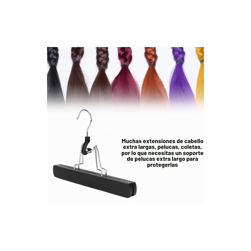 Sonew Colgador portátil para guardar cabello postizo en percha