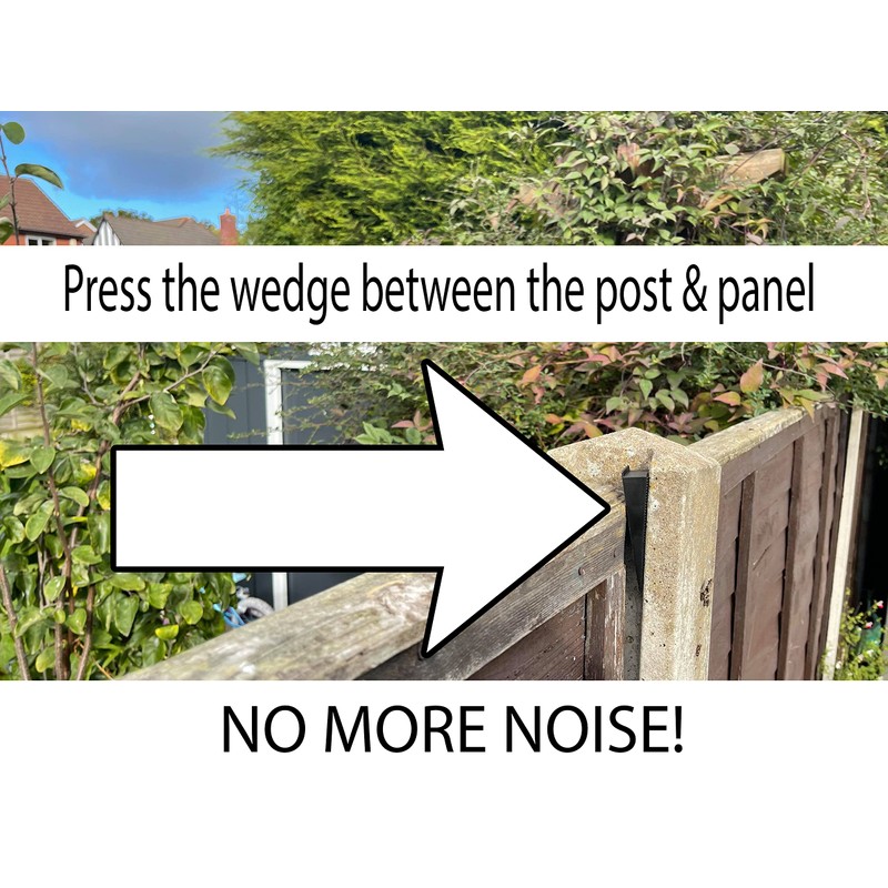Fence Panel Wedges Grips Stops Banging Rattling Noise Stoppers Pack