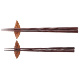 Issho 39122 Couple Chopsticks with Paulownia Box, Kari & Yuzuri Chopsticks Rest