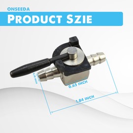 Onseeda 1/4" Fuel Shut Off Valve Fit 180 Degree Oregon 07-403 Heavy Duty Inline Cut Petcock Gas Diesel Petrol Scag 48568 Inline Shut Off Valve (2 Pcs)