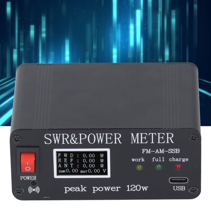 Shortwave Antenna Tuner 1.8MHz-50MHz SWR Power Wavelength Meter with Buzzer