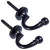 Cast Iron Black Ball End Curtain Holdbacks Hooks Black Ball