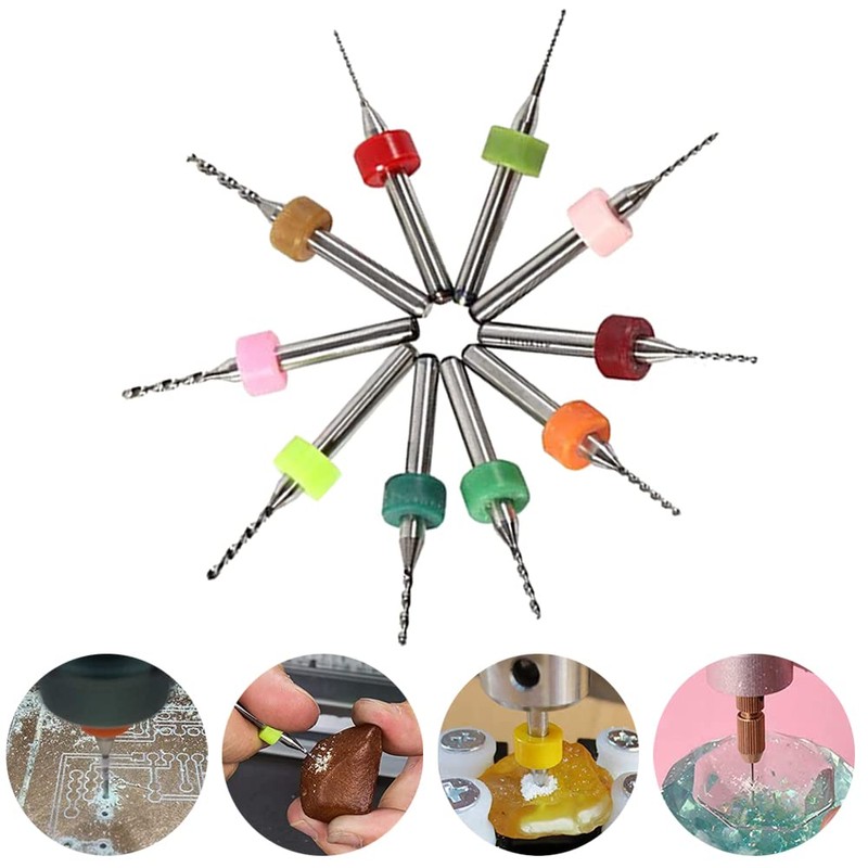 Saipor PCB Drill Bit Set Carbide CNC Cutter Bits PCB