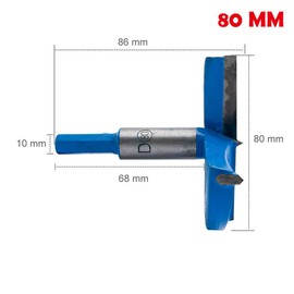Maso Forstner Drill Bit Woodworking Hole Saw Cutter 80mm Diameter Hinge Drill Hole Saw Cutter for Wood Plastic Plywood 15mm-80mm (Pack of 1)
