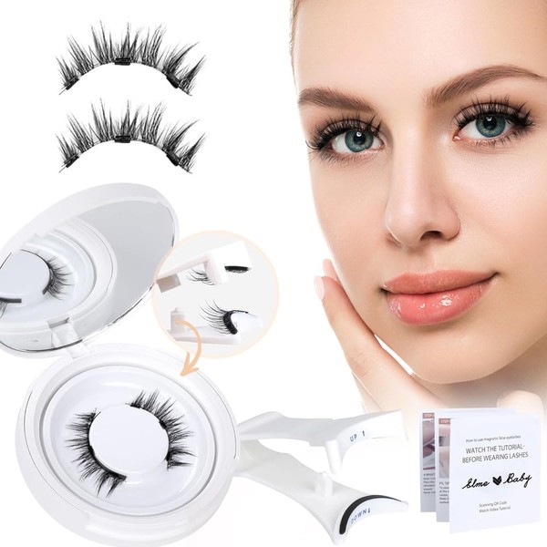 XFSRG Magnetic Wimpern Natural Look Wiederverwendbares Magnet Wimpern Set mit
