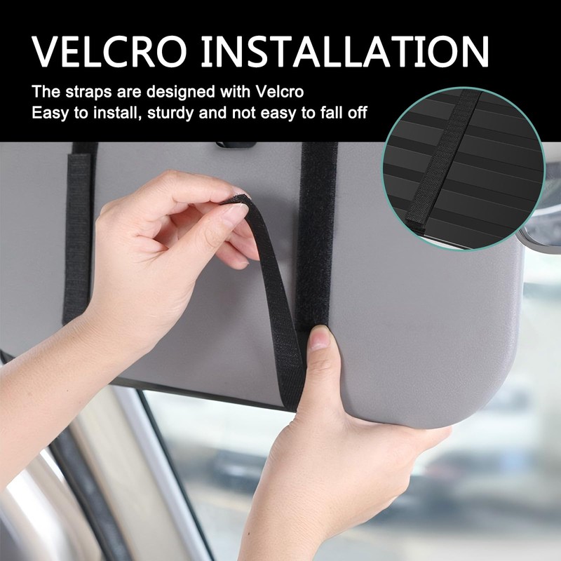 MLY Car Sun Visor Organizer, Leather Sunglasses Note Pen Card