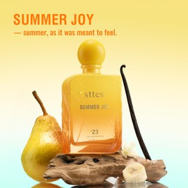 Sttes Perfume #23 Summer Joy Eau de Parfum for Women, Pear Banana Coconut Vanilla Sandalwood Perfume Spray, Tropical Gourmand Summer Fragrance, Long Lasting Scent,100ml