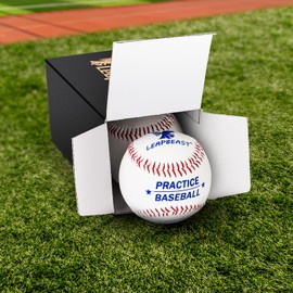 LeapBeast Professional Baseballs 9 Inch, 3 Pieces Hand-Stitched Baseballs, Hardwood/Soft Rubber Core Baseballs for Adults, Youth Training, Professional Baseball Games (Soft Ball)