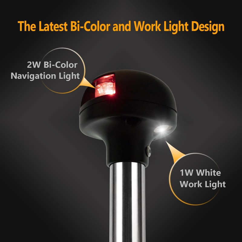 MARINE SYSTEM LED Bi-Color Navigation Bow Light Red and Green