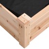 vidaXL Solid Fir Wood Raised Garden Bed-Rectangular Planter with Liner