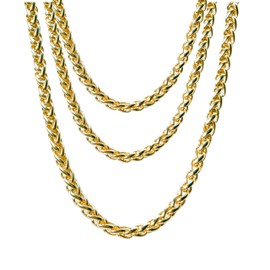 FASCHINFEVER Gold chain approx. 50 cm - curb chain gold - as an accessory for fancy dress and carnival - 80s and 90s motto - like mullet and gangster