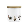 Purely Home Country Farm Tea Canister - White Metal Enamel